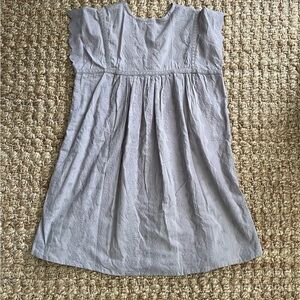 World Market Embroidered Sleeveless Tunic Dress – NWT Size S/M Soft Gray Cotton